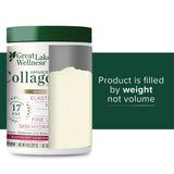 Great Lakes Wellness Collagen Peptides Powder 227g mixed in water