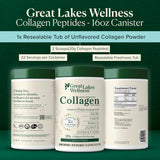 Great Lakes Wellness Collagen Powder 454g packaging