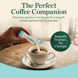 Great Lakes Wellness Flavoured Collagen Peptides Powder in a smoothie