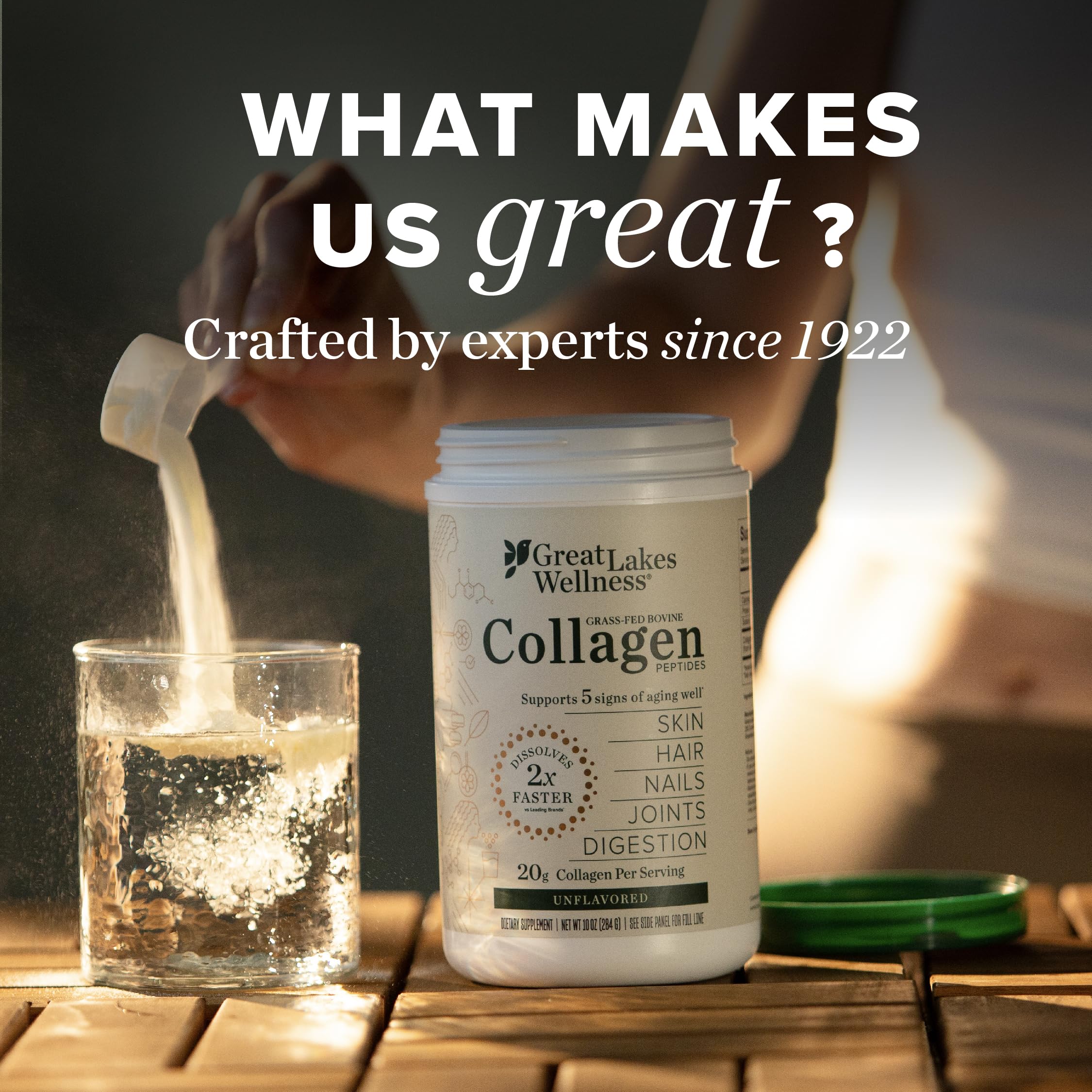 Great Lakes Wellness Flavoured Collagen Peptides Powder nutritional information