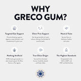 Greco Gum Mastic Gum Capsules 500mg on a wooden table