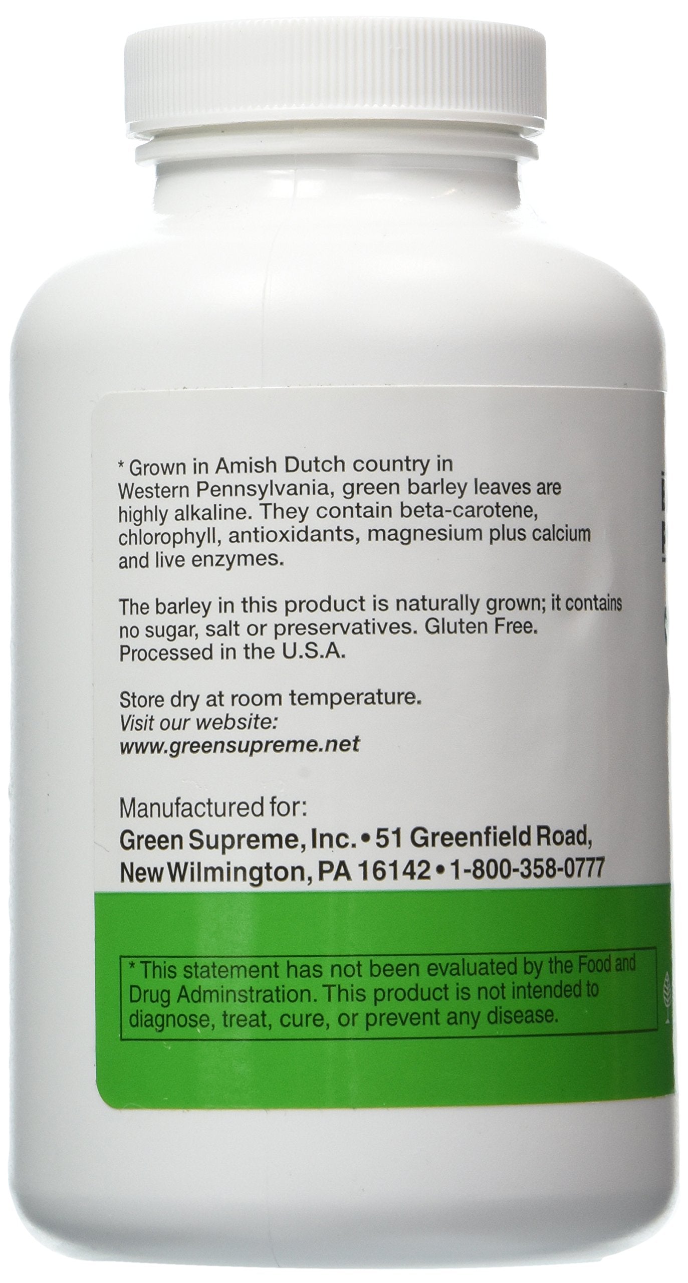 Green Barley Power packaging with tablet details