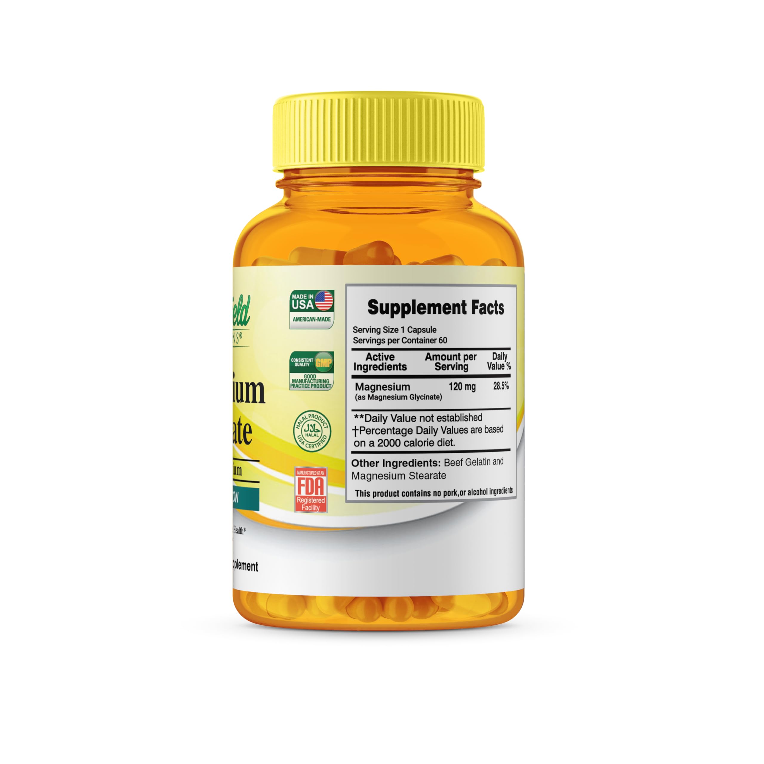 GREEN FIELD NUTRITIONS Halal Magnesium Glycinate Capsules lifestyle scene