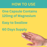 GREEN FIELD NUTRITIONS Halal Magnesium Glycinate Capsules side view