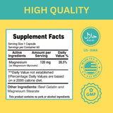 GREEN FIELD NUTRITIONS Halal Magnesium Glycinate Capsules with measuring spoon