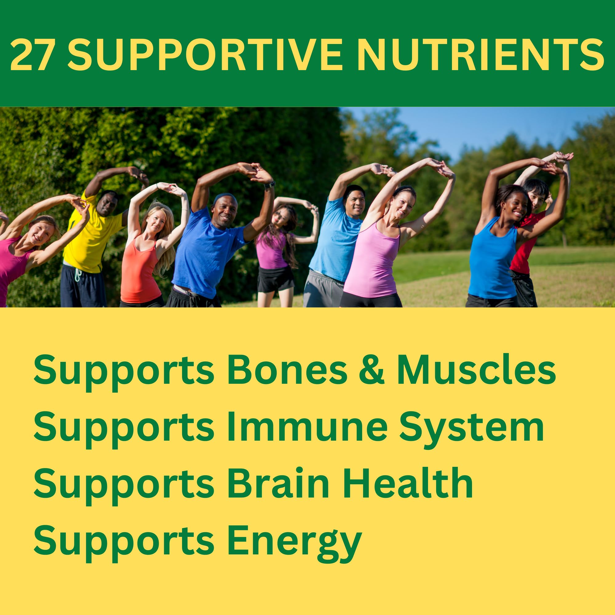 GREEN FIELD NUTRITIONS Halal Multivitamin tablets in a hand