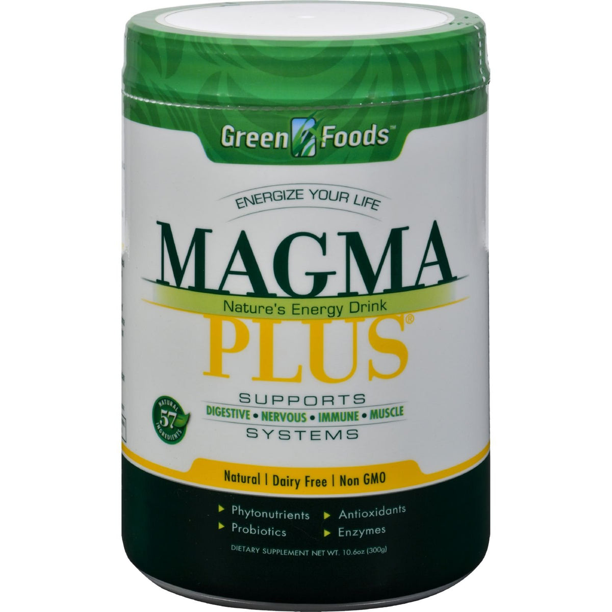 Green Foods Organic Barley Grass Powder 300g front view with packaging