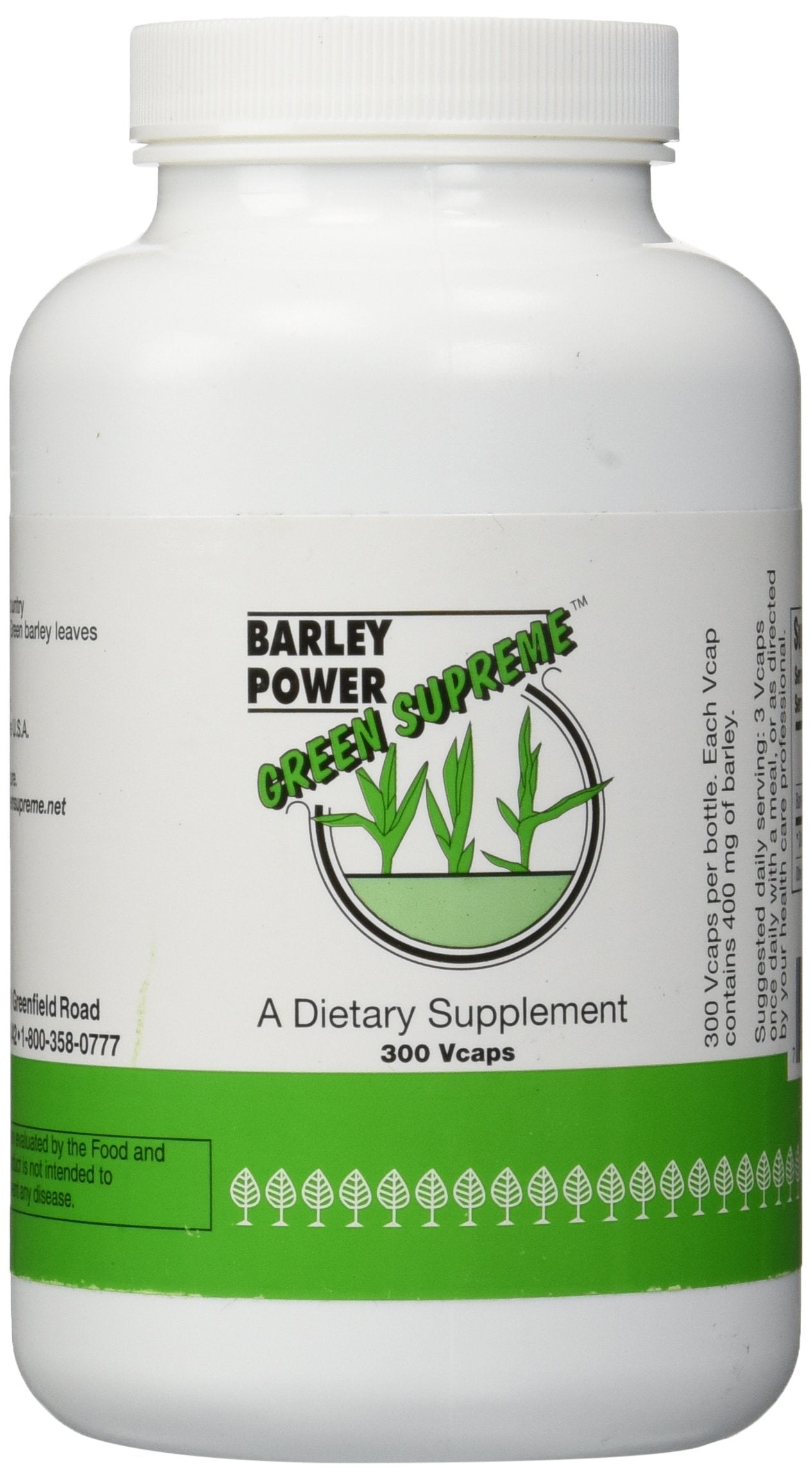 Green Green Barley V-Caps front view with packaging