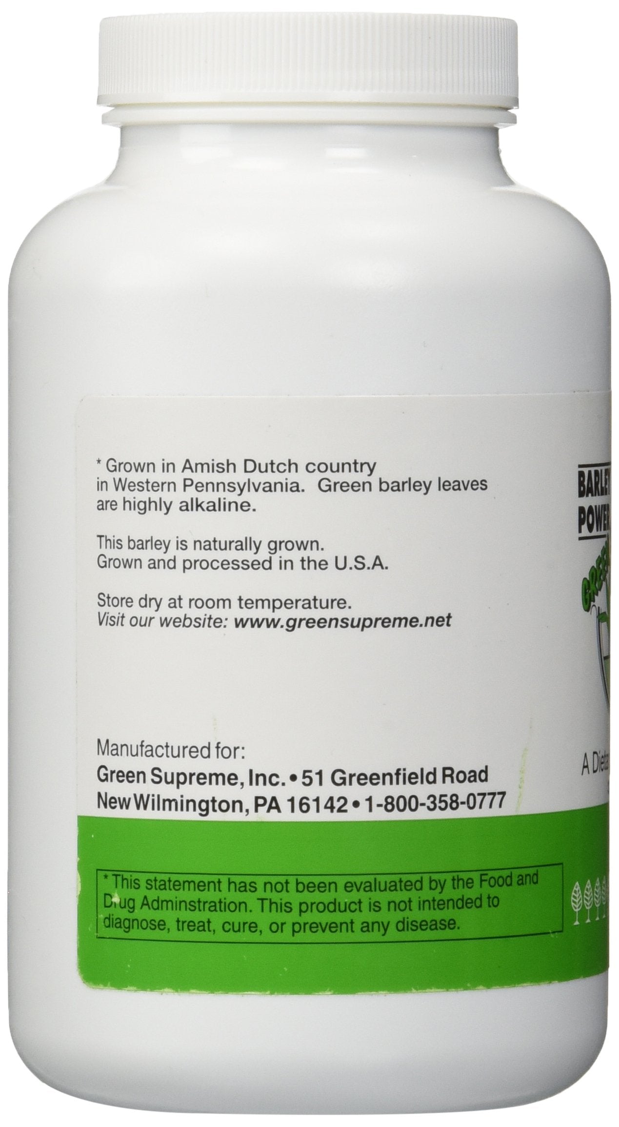 Green Green Barley V-Caps showing vegetable capsules