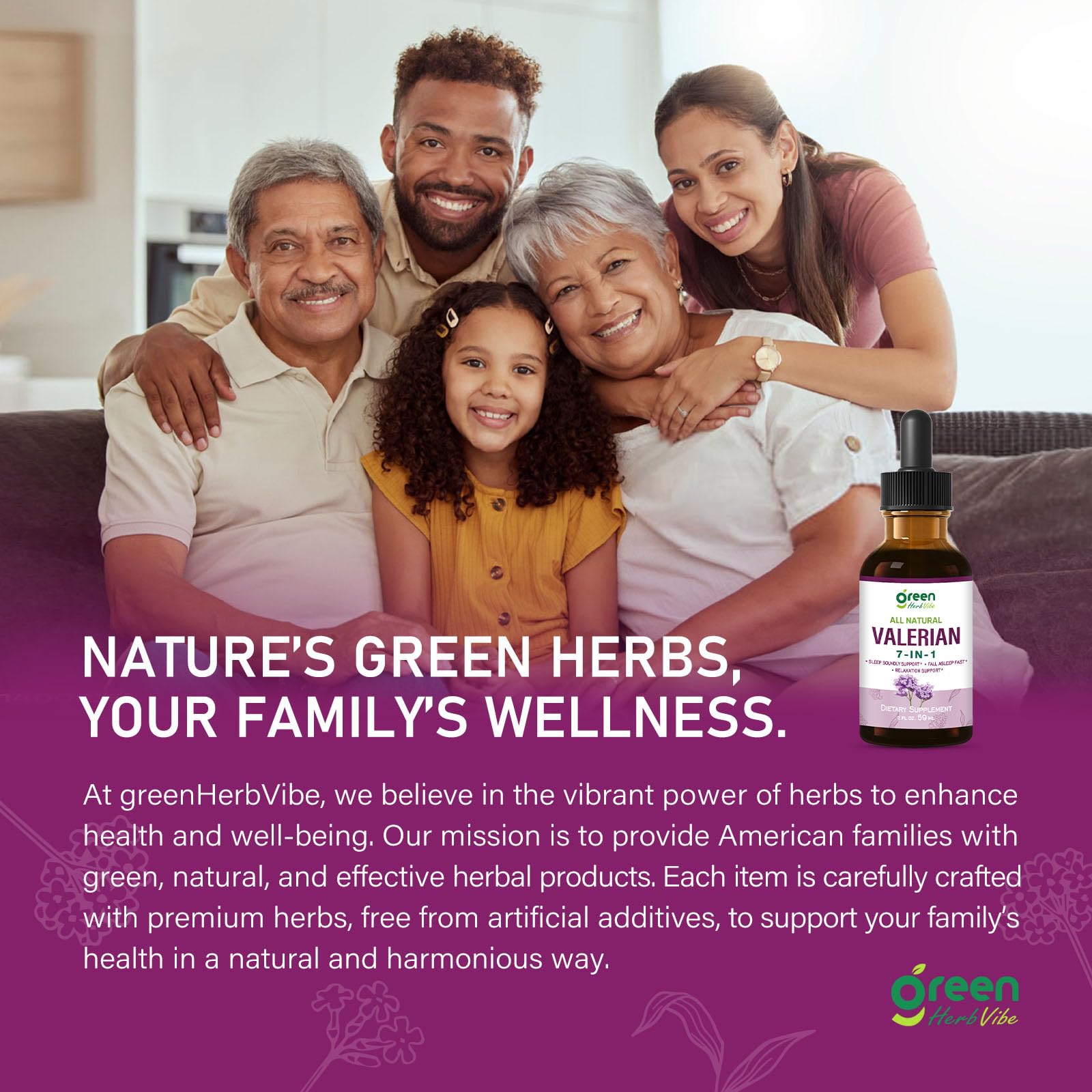 green Herb Vibe Herbal Sleep Drops 235g lifestyle scene
