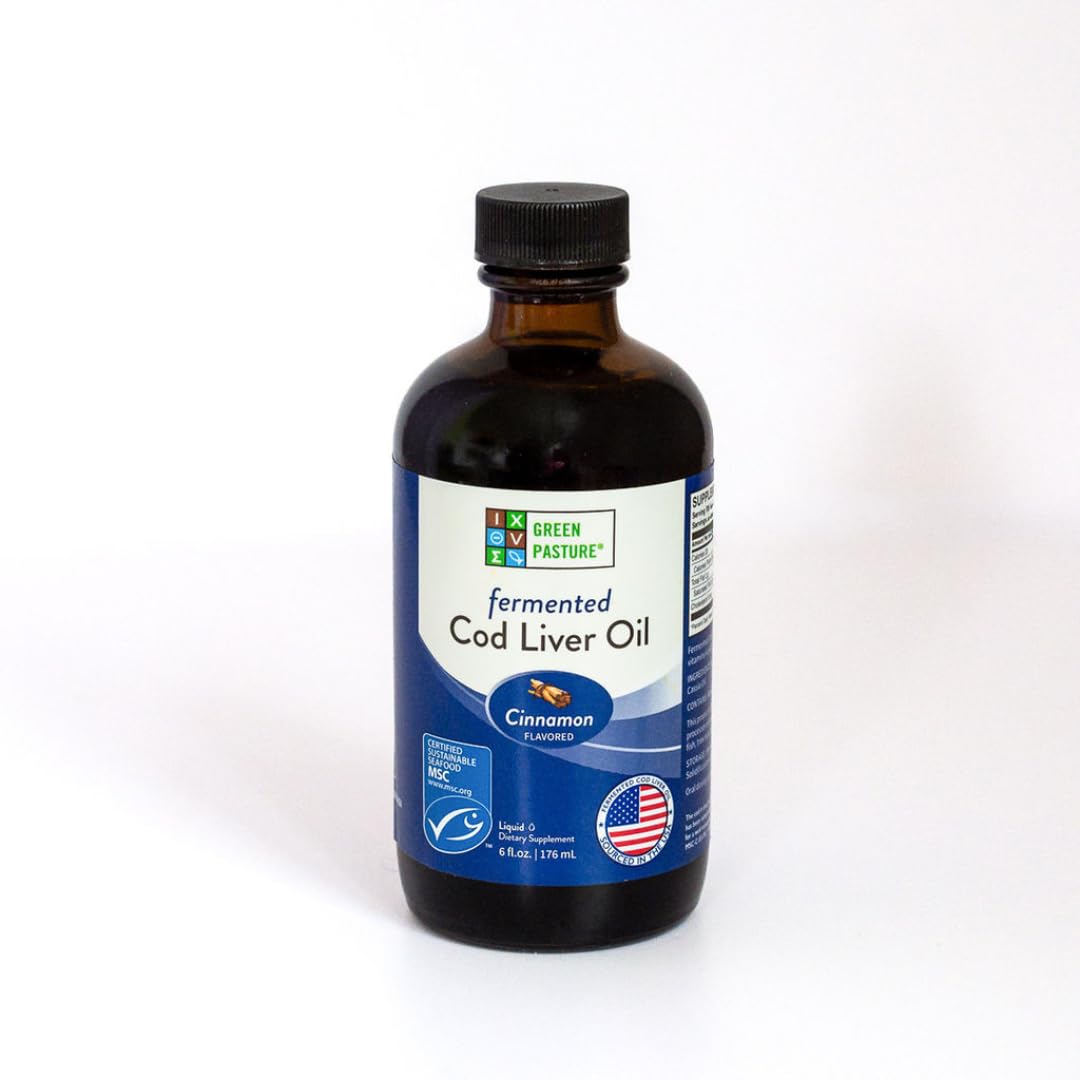 Green Pasture Fermented Cod Liver Oil 358g liquid front view