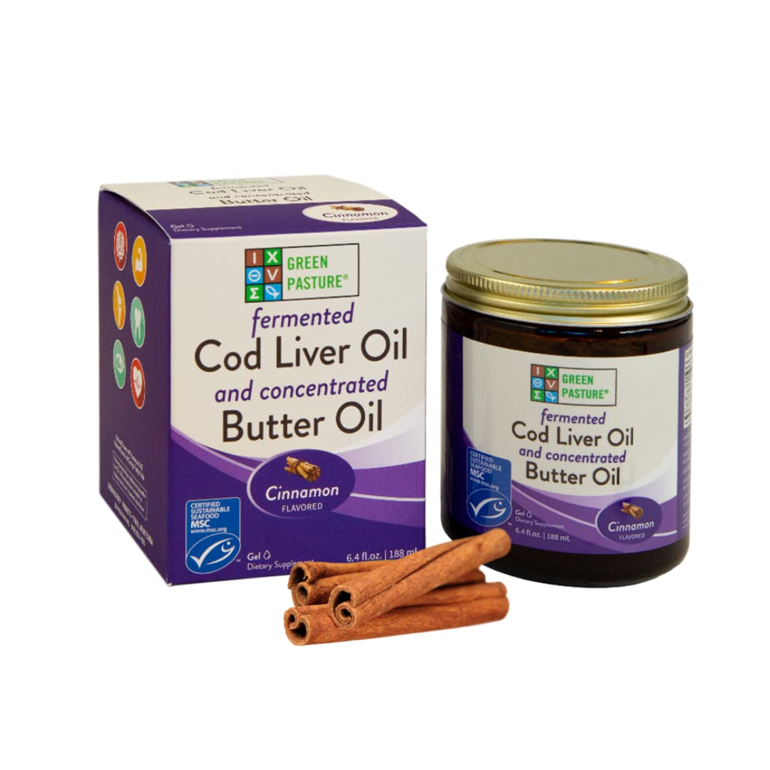 Green Pasture Fermented Cod Liver Oil Butter Blend 390g front view
