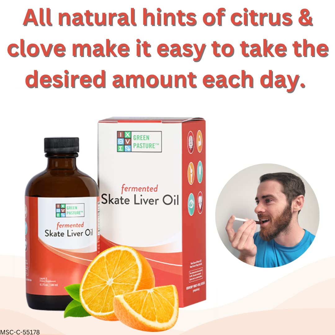 Green Pasture Fermented Skate Liver Oil 372g packaging