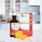 Green Pasture Fermented Skate Liver Oil liquid in a spoon