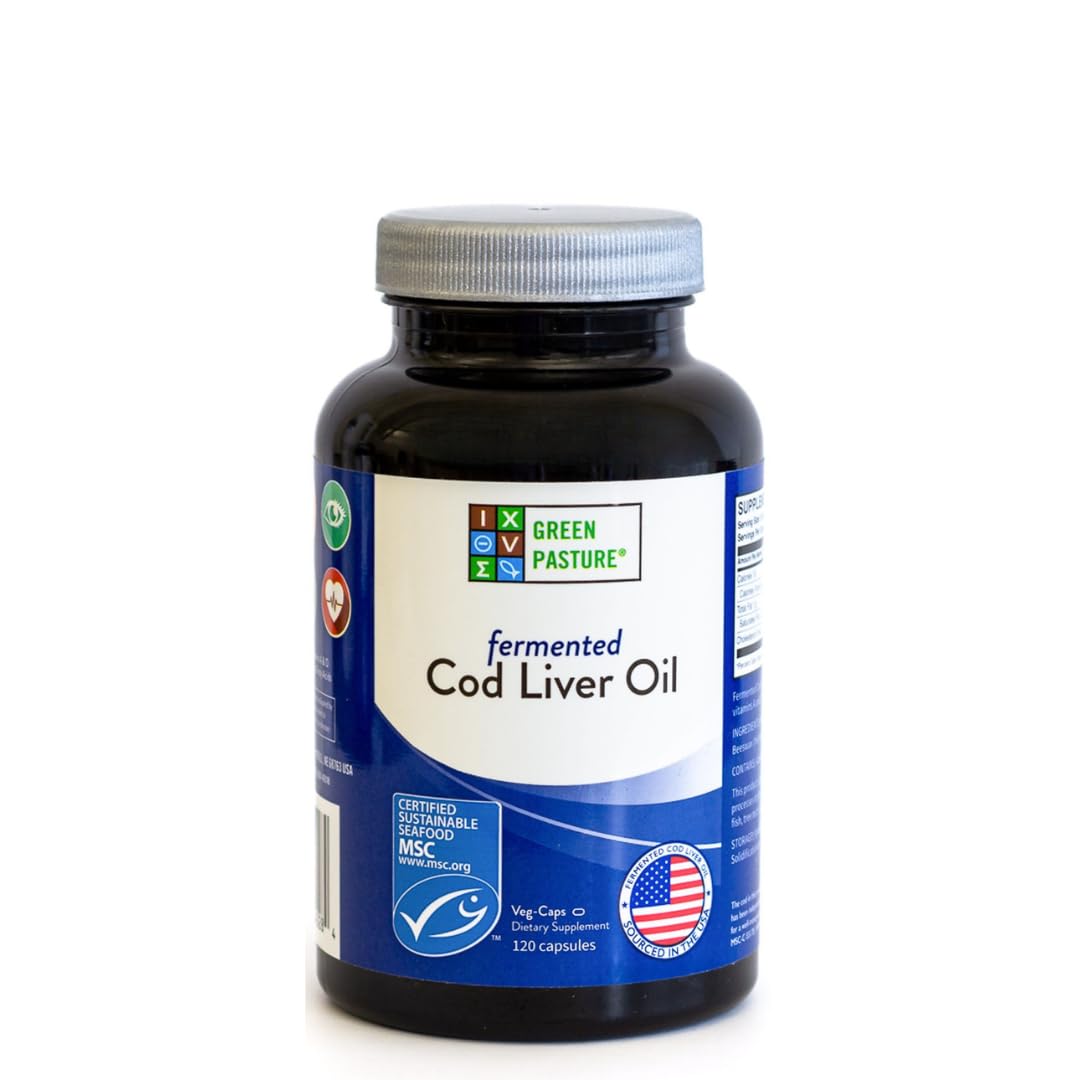 Green Pasture Wild Alaska Cod Liver Oil 136g front view