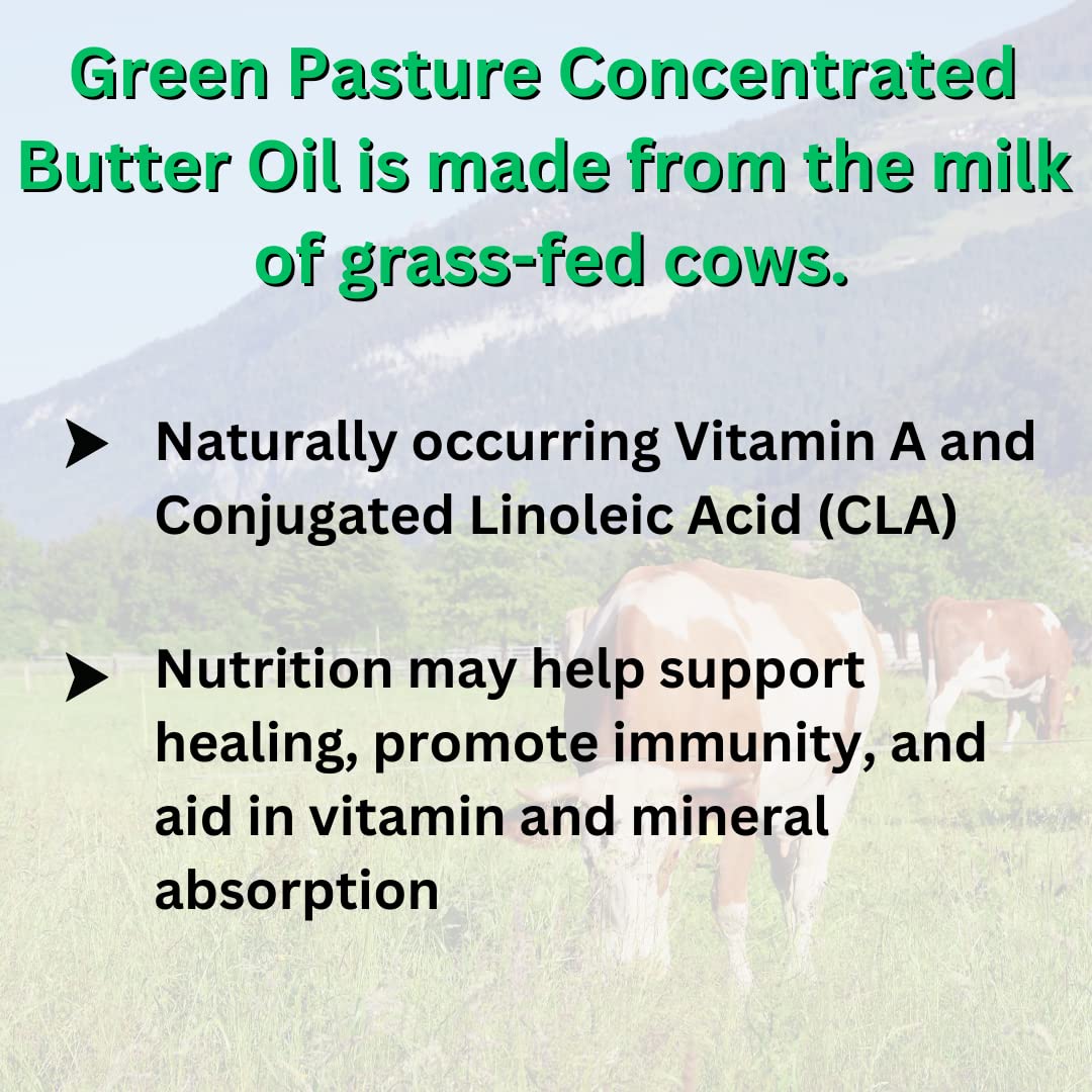 Green Pasture Wild Alaska Cod Liver Oil & Butter Oil Capsules with ingredients