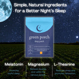 Green Porch Sleep Patch application on skin