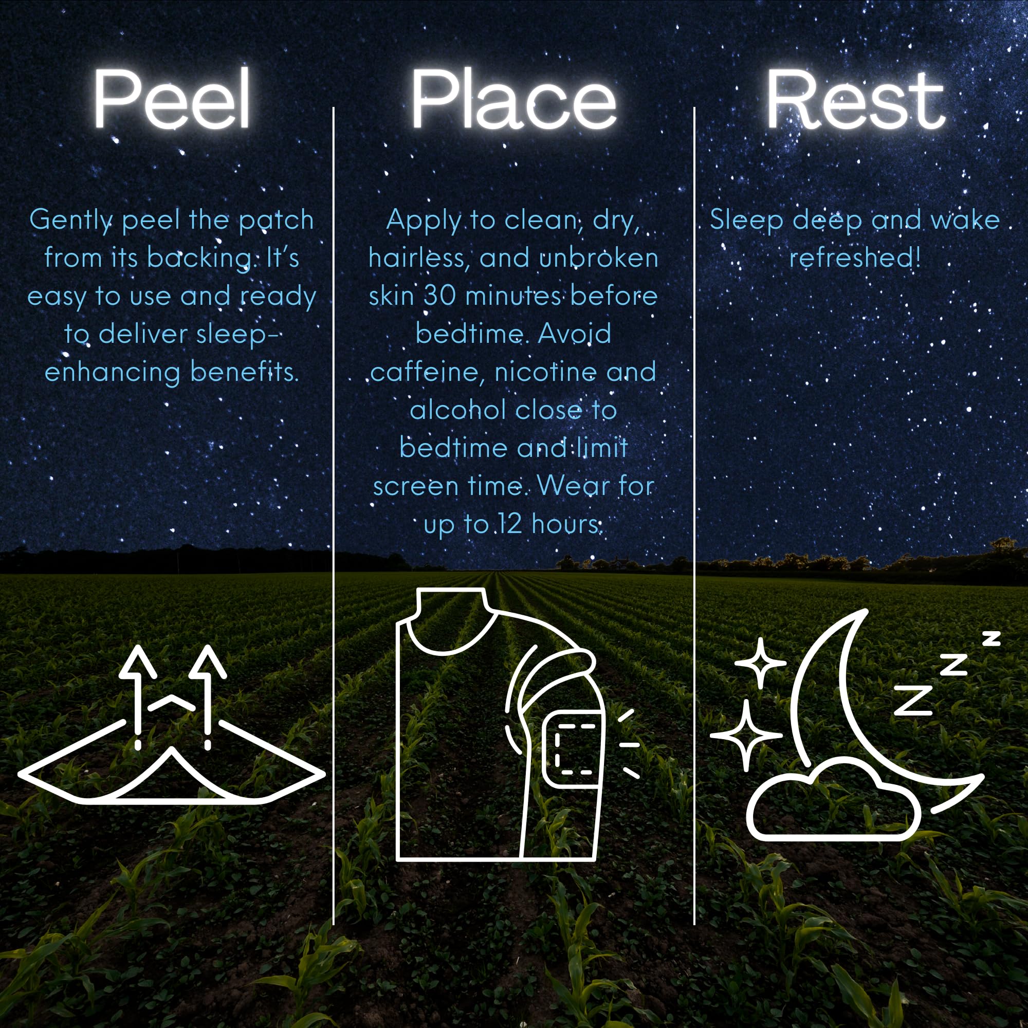 Green Porch Sleep Patches individual patch close-up