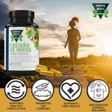 GREEN ROYALTY Horse Chestnut Extract 1500mg capsules on a wooden table