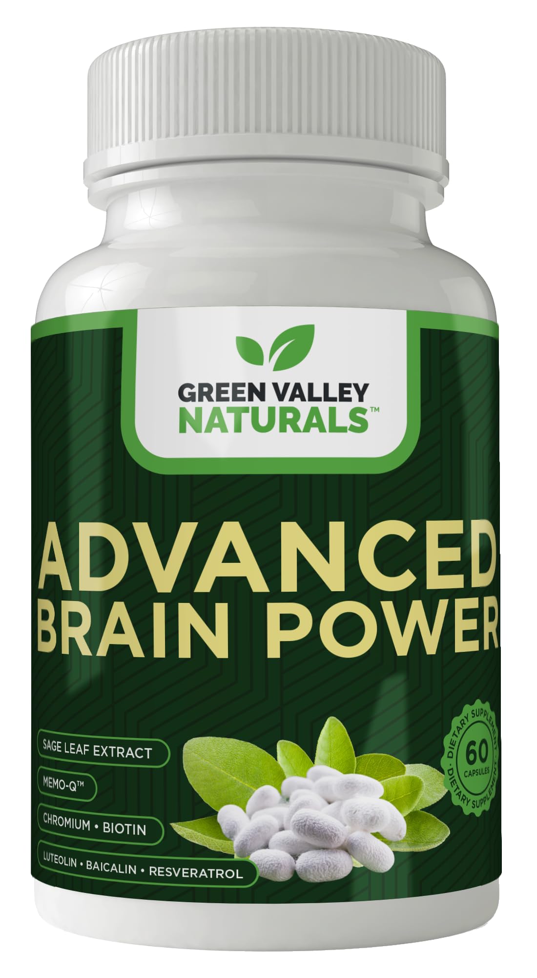 GREEN VALLEY NATURALS Brain Fog Reducer 50g front view
