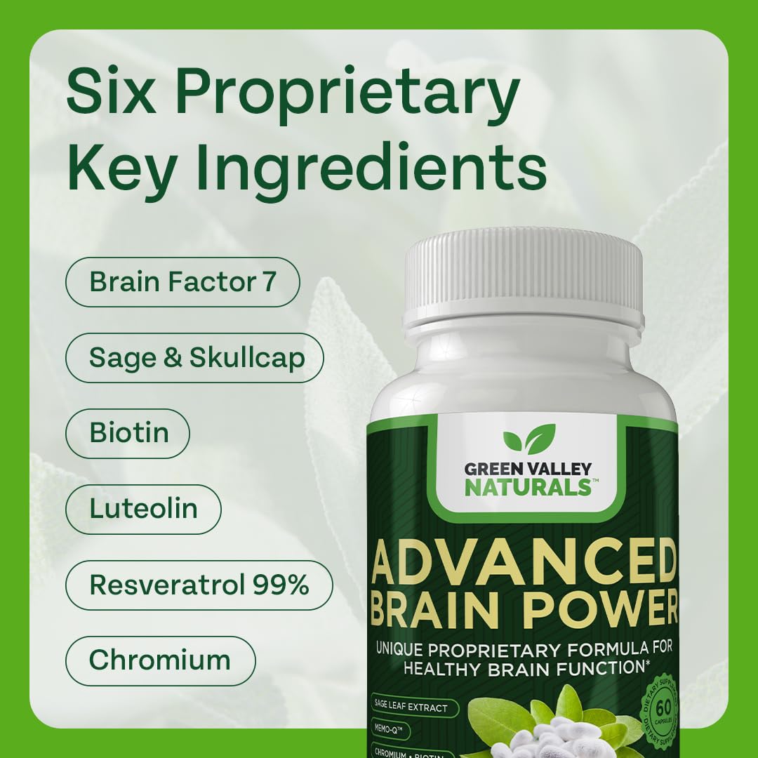 GREEN VALLEY NATURALS Brain Fog Reducer 50g ingredients list