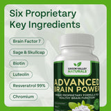 GREEN VALLEY NATURALS Brain Fog Reducer 50g ingredients list