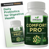 GREEN VALLEY NATURALS ComfortPro Probiotic Supplement front view
