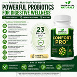 GREEN VALLEY NATURALS ComfortPro Probiotic Supplement side view