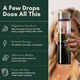 Greena Chlorophyll Drops ingredients list on the bottle