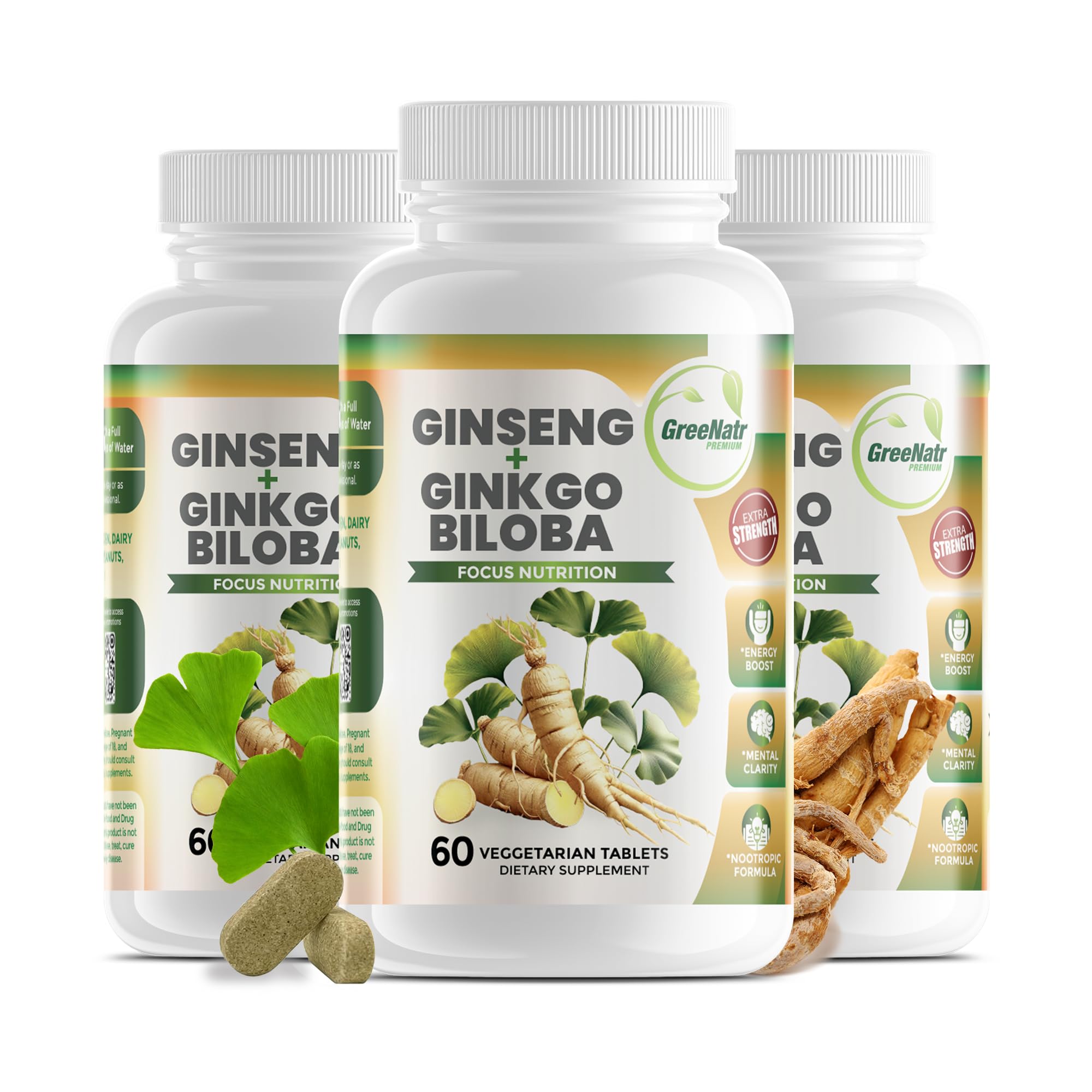 GreeNatr Ginseng Supplement packaging front view