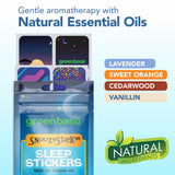 Greenbase Sleep Patch stickers in fun nighttime-themed designs