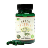 Greenbow Green Propolis Extract 60 vegetable capsules front view