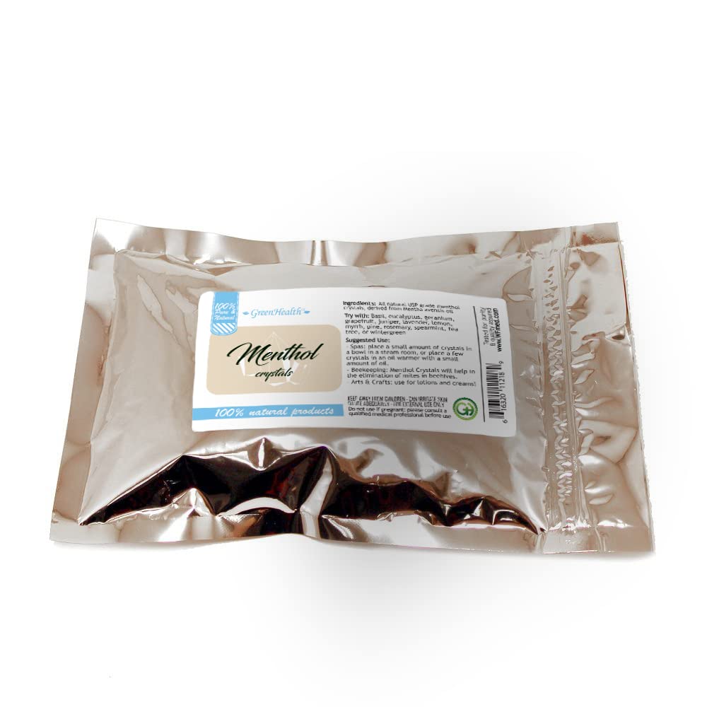 GreenHealth Menthol Crystals 1lb front view with packaging