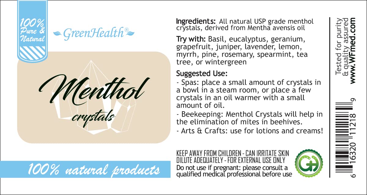 GreenHealth Menthol Crystals 1lb in a lifestyle setting