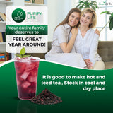 Greenhilltea Elderberry Fruit Tea Blend in a teapot