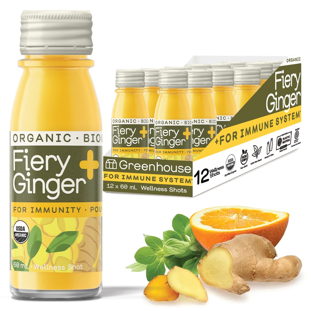 GREENHOUSE JUICE CO. Ginger & Turmeric Shot front view