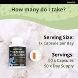 GreenIVe Turmeric Curcumin Complex 1500mg bottle back view