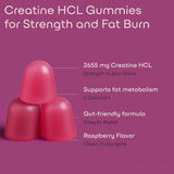 GreenLab Creatine HCL+ Gummies strawberry flavour close-up