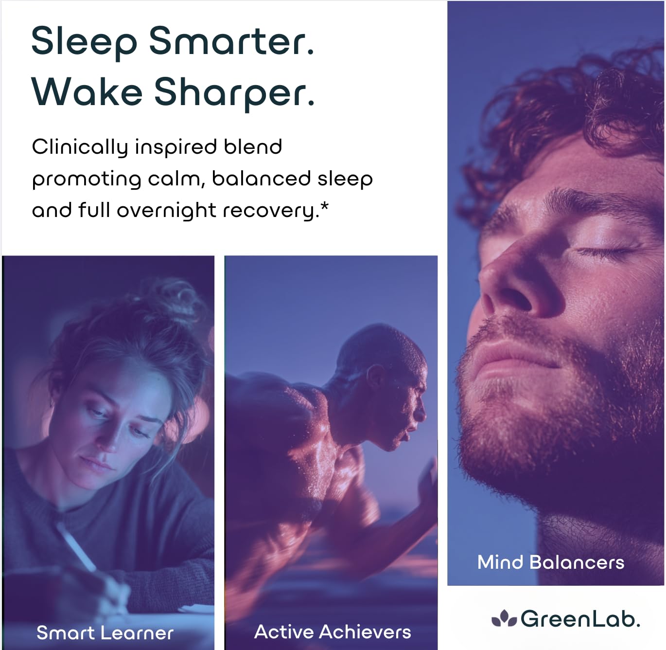 GreenLab Neuro Sleep+ capsules on a wooden surface