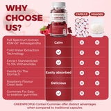 GREENPEOPLE Ashwagandha Gummies back view with nutrition facts