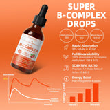 GREENPEOPLE B-Complex Liquid Supplement back view with ingredients