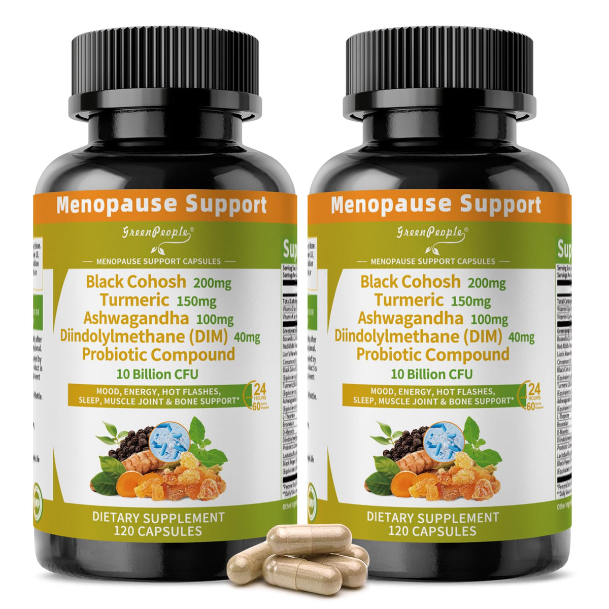 GREENPEOPLE Black Cohosh Menopause Support Supplement front view