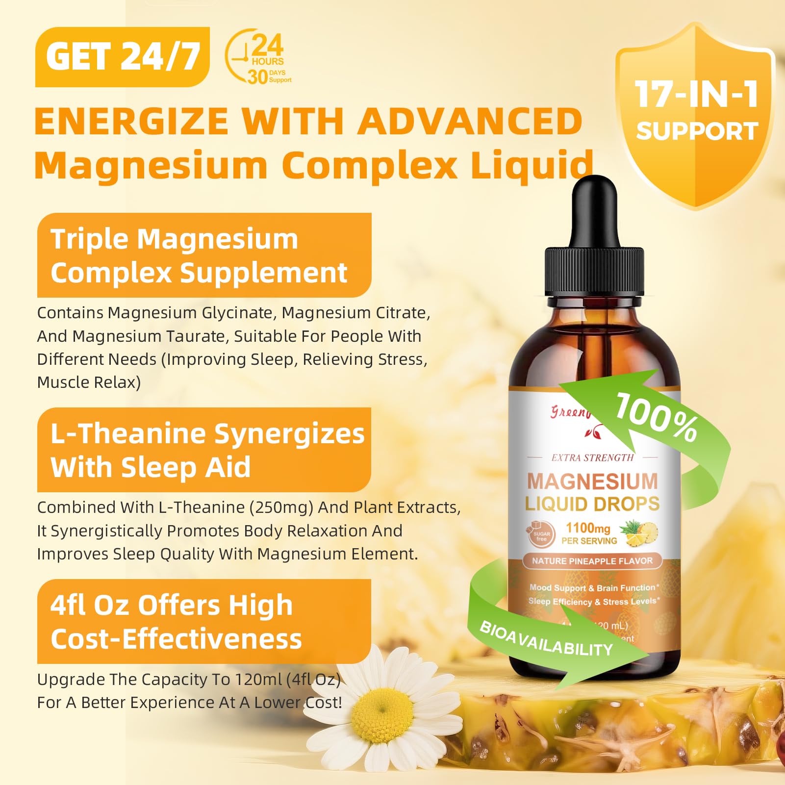GREENPEOPLE Magnesium Drops bottle with label