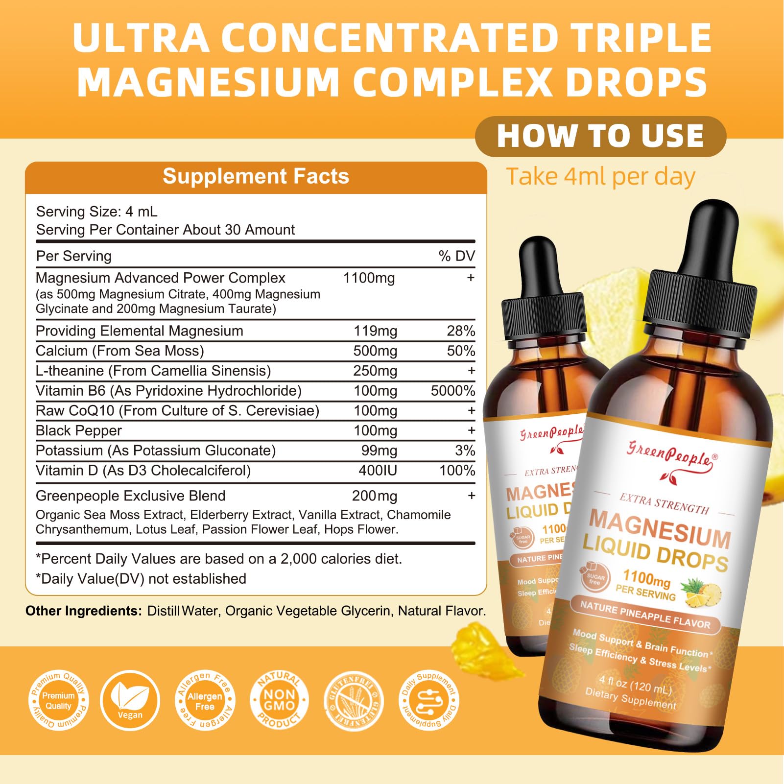 GREENPEOPLE Magnesium Drops ingredients list