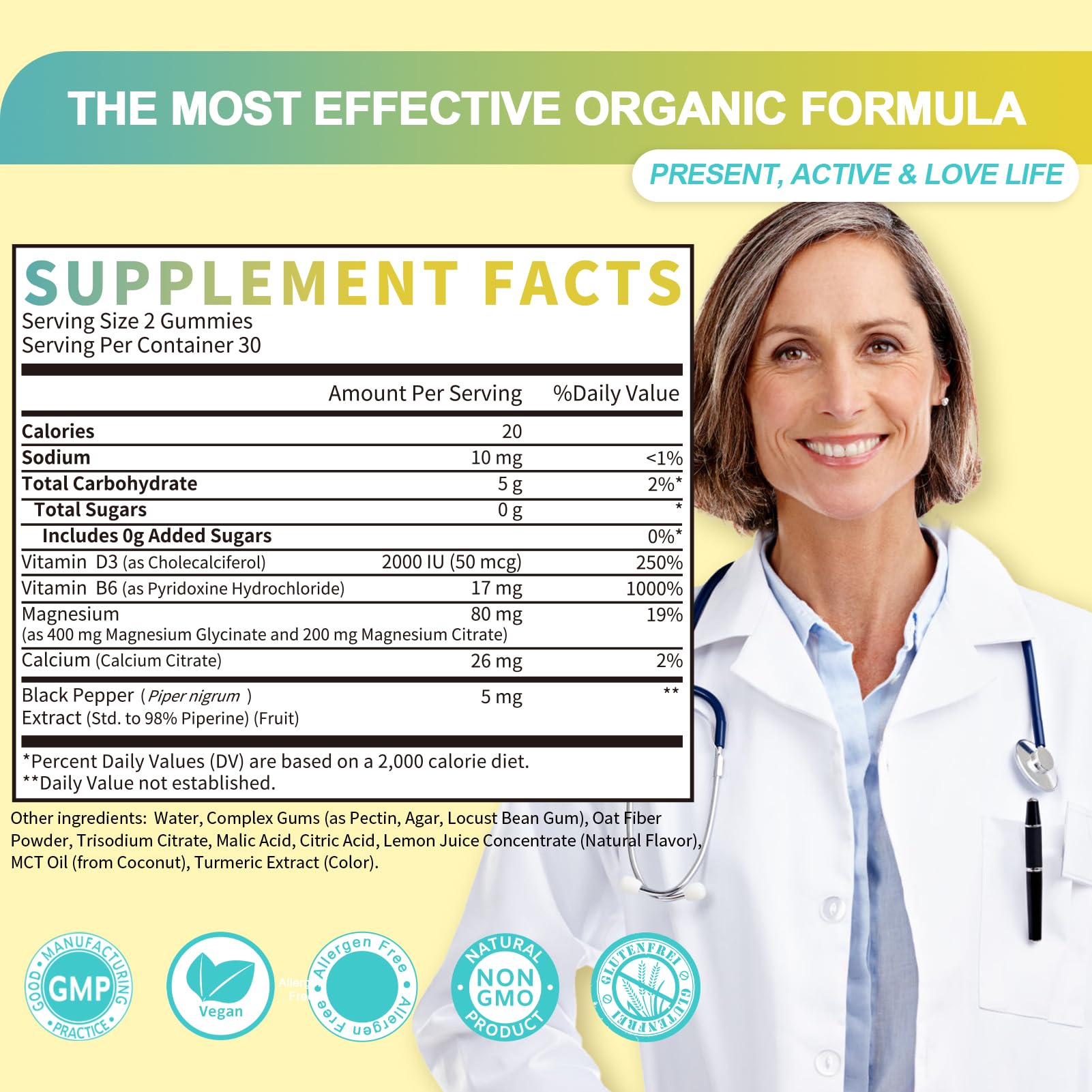 GREENPEOPLE Magnesium Glycinate Gummies ingredients list