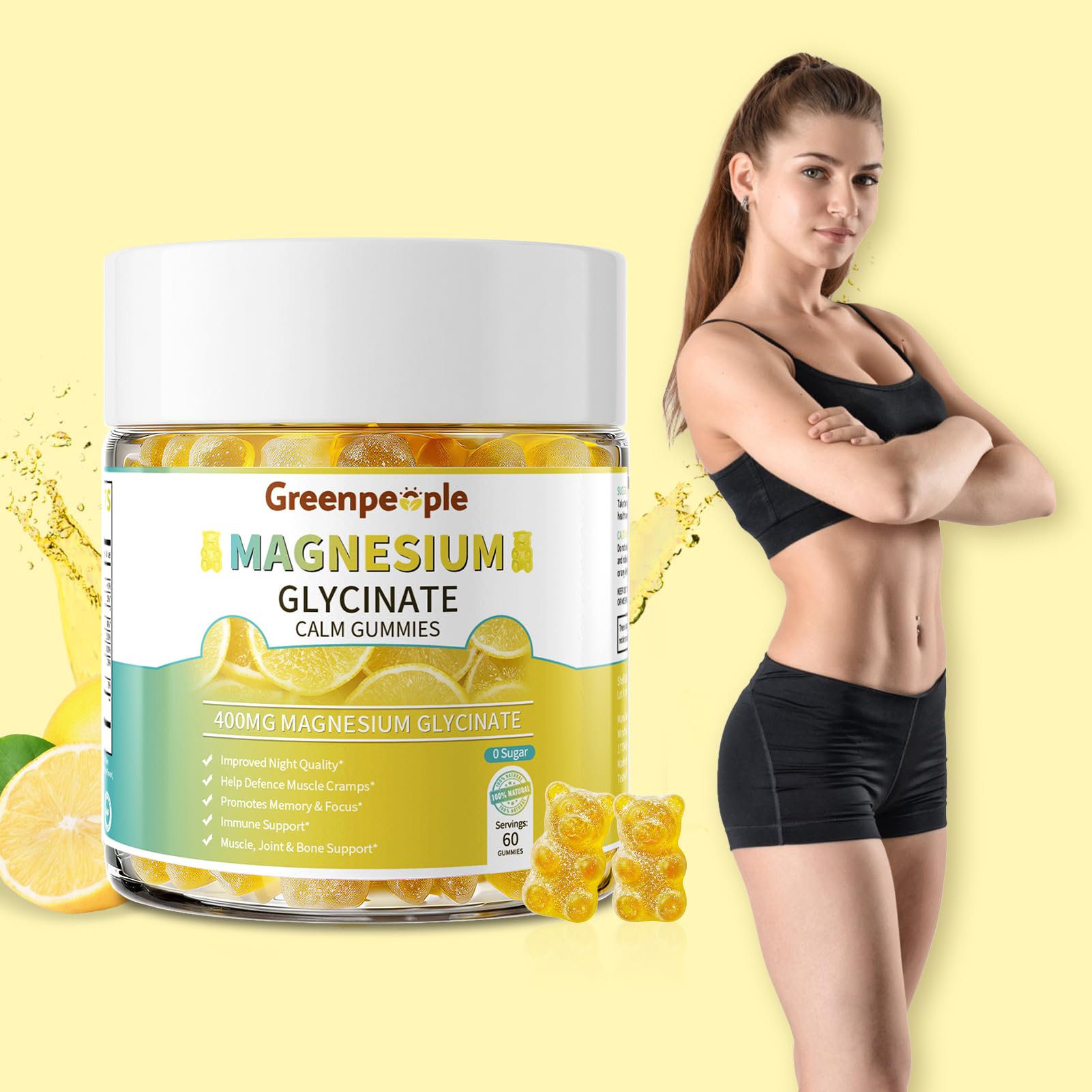 GREENPEOPLE Magnesium Glycinate Gummies nutritional information