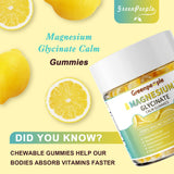 GREENPEOPLE Magnesium Glycinate Gummies with a glass of water