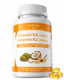 GREENPEOPLE Vitamin D3 K2 Softgels bottle front view