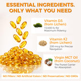 GREENPEOPLE Vitamin D3 K2 Softgels bottle side view