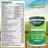 Greens+ Advanced Multi Raw Super Greens Blend 266g with fresh vegetables